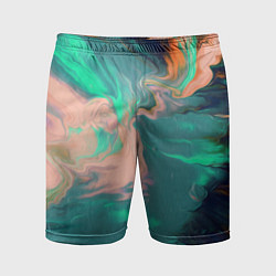 Шорты спортивные мужские Кислотные разводы, цвет: 3D-принт