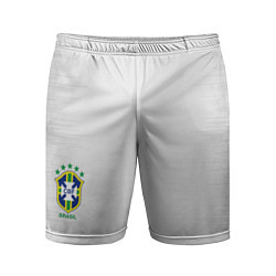 Шорты спортивные мужские Brazil Team: Away WC 2018, цвет: 3D-принт