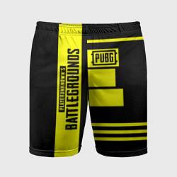 Шорты спортивные мужские PUBG: Yellow Lifestyle, цвет: 3D-принт