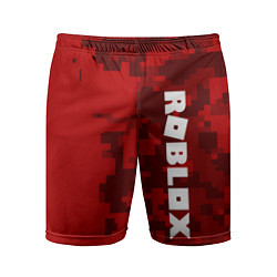 Шорты спортивные мужские ROBLOX: Red Camo, цвет: 3D-принт