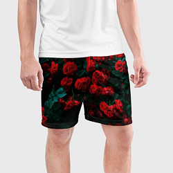 Шорты спортивные мужские Розы, цвет: 3D-принт — фото 2
