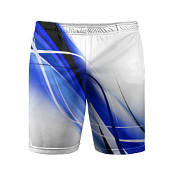 Шорты спортивные мужские GEOMETRY STRIPES BLUE, цвет: 3D-принт