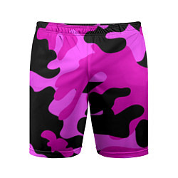 Шорты спортивные мужские Цветной камуфляж, цвет: 3D-принт