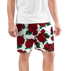 Шорты спортивные мужские Винтажные розы, цвет: 3D-принт — фото 2