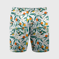 Шорты спортивные мужские Оранжевое лето, цвет: 3D-принт