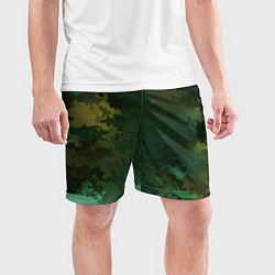 Шорты спортивные мужские Армейский Камуфляж Ранний, цвет: 3D-принт — фото 2
