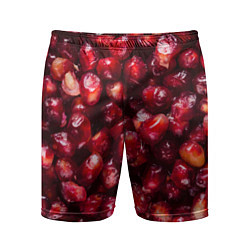 Мужские спортивные шорты Много ягод граната ярко сочно
