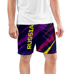 Шорты спортивные мужские RUSSIA, цвет: 3D-принт — фото 2