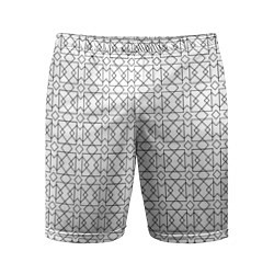 Шорты спортивные мужские Геометрический узор, цвет: 3D-принт