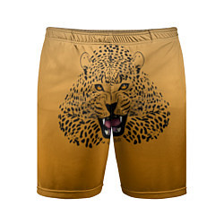 Шорты спортивные мужские Леопард, цвет: 3D-принт