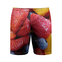 Шорты спортивные мужские Фругтово-ягодное изобилие, цвет: 3D-принт