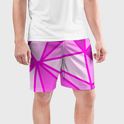 Шорты спортивные мужские Осколки розового стекла, цвет: 3D-принт — фото 2