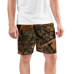 Шорты спортивные мужские Охотничий камуфляж, цвет: 3D-принт — фото 2