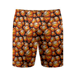 Шорты спортивные мужские Баскетбольные Мячи, цвет: 3D-принт