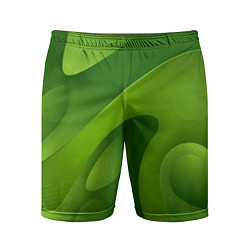 Мужские спортивные шорты 3d Green abstract