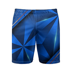Мужские спортивные шорты 3D абстрактные фигуры BLUE