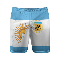 Шорты спортивные мужские Сборная Аргентины, цвет: 3D-принт