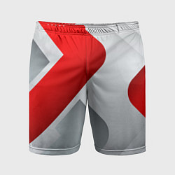 Мужские спортивные шорты 3D SPORT STYLE RED WHITE