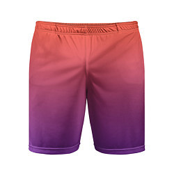 Шорты спортивные мужские Оранжевый и Фиолетовый, цвет: 3D-принт