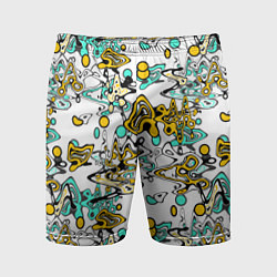 Мужские спортивные шорты Абстрактный современный узор в стиле граффити