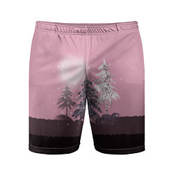 Шорты спортивные мужские Розовое сияние, цвет: 3D-принт
