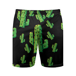 Шорты спортивные мужские Cactus Time - Веселые кактусы, цвет: 3D-принт