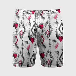 Шорты спортивные мужские Абстрактный современный узор, цвет: 3D-принт