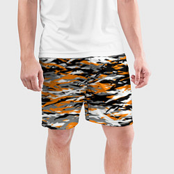 Шорты спортивные мужские Тигровый камуфляж, цвет: 3D-принт — фото 2