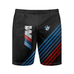 Шорты спортивные мужские BMW STRIPE, цвет: 3D-принт