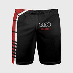 Мужские спортивные шорты АУДИ ЛОГО AUDI GEOMETRY RED STRIPES LINE