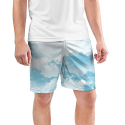 Шорты спортивные мужские Плотные облака, цвет: 3D-принт — фото 2
