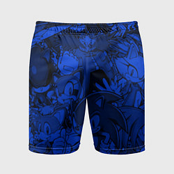 Мужские спортивные шорты SONIC BLUE PATTERN СИНИЙ ЁЖ