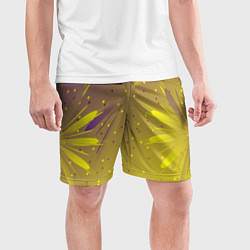 Шорты спортивные мужские Новогодний салют фейерверк, цвет: 3D-принт — фото 2