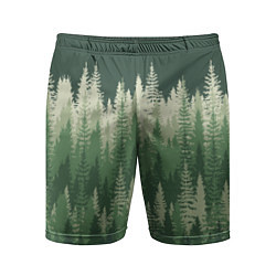 Мужские спортивные шорты Елки-палки, хвойный лес