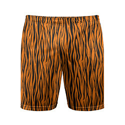 Шорты спортивные мужские Тигровые Полосы, цвет: 3D-принт