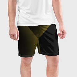 Шорты спортивные мужские Градиентные полосы, цвет: 3D-принт — фото 2