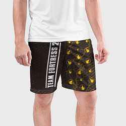 Шорты спортивные мужские ТИМ ФОРТРЕСС 2 - PYRO Молнии, цвет: 3D-принт — фото 2