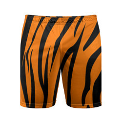 Шорты спортивные мужские Текстура тиграtiger, цвет: 3D-принт