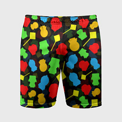 Шорты спортивные мужские SOUTH PARK ЮЖНЫЙ ПАРК НОВОГОДНИЙ УЗОР, цвет: 3D-принт