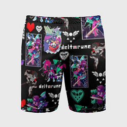 Мужские спортивные шорты DELTARUNE PATTERN ART ГЕРОИ ДЕЛЬТАРУН