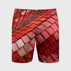 Шорты спортивные мужские Красная спартаковская чешуя, цвет: 3D-принт