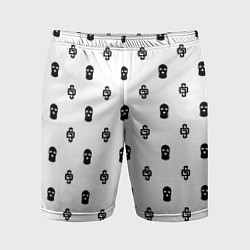 Шорты спортивные мужские Узор Mono White Dope Camo Dope Street Market, цвет: 3D-принт