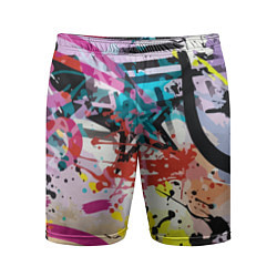 Шорты спортивные мужские Граффити Vanguard pattern, цвет: 3D-принт