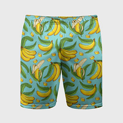 Шорты спортивные мужские Banana pattern Summer Fashion 2022, цвет: 3D-принт