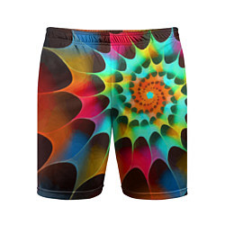 Мужские спортивные шорты Красочная неоновая спираль Colorful neon spiral