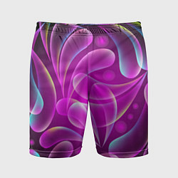 Шорты спортивные мужские Объемные абстрактные узоры, цвет: 3D-принт