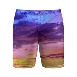 Шорты спортивные мужские Небо на закате, цвет: 3D-принт