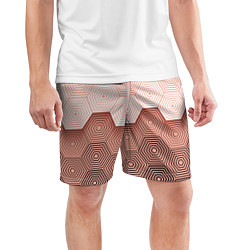 Шорты спортивные мужские Hexagon Minimal, цвет: 3D-принт — фото 2