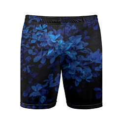 Шорты спортивные мужские BLUE FLOWERS Синие цветы, цвет: 3D-принт