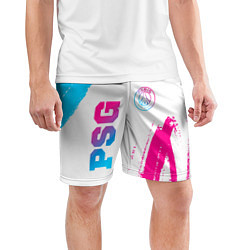 Шорты спортивные мужские PSG Neon Gradient, цвет: 3D-принт — фото 2
